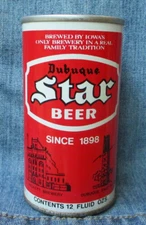 VINTAGE DUBUQUE STAR BEER CAN Empty Steel Pull Tab Dubuque Iowa CF11