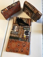 Handmade Wild Cats cotton fabric scissor, sewing notion, pincushion wallet