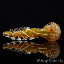 5" Golden Sesame Spore Tobacco Smoking Pipe Thick Collectible Pipes - P470B