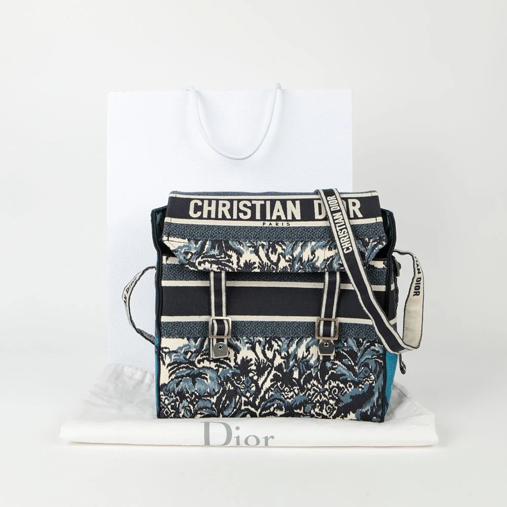 Sac messager camp palmier brodé Dior 101625717