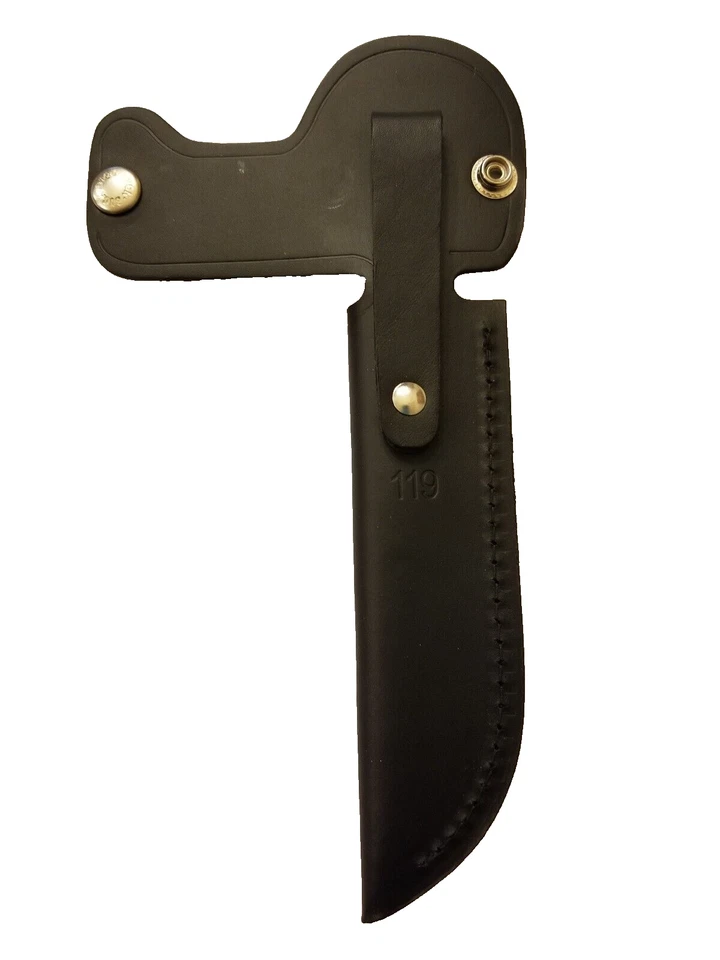 BUCK 刀型号 # 119 特别 - 皮革腰带 - 黑色带扣标志 — 第 2/2 张图片