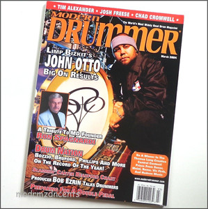 MODERN DRUMMER - March 2004 - JOHN OTTO - LIMP BIZKIT Josh Freese Tim Alexander
