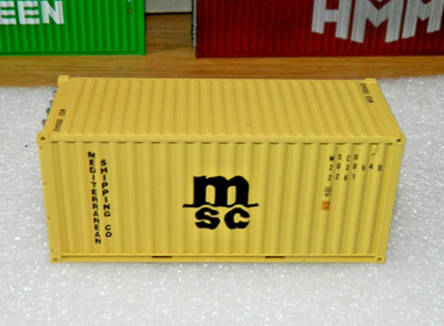 Ein Bachmann MSC 20ft Shipping Container Freightliner Intermodal OO Scale Load #2