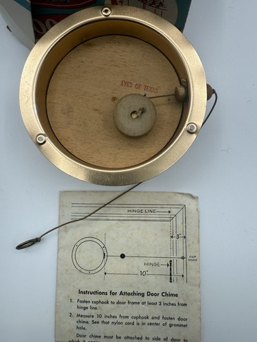 Vintage 1950s Swiss Musical Door Chimes Eyes Of Texas SWISS MUSICAL MOVEMENT - Picture 5 of 5