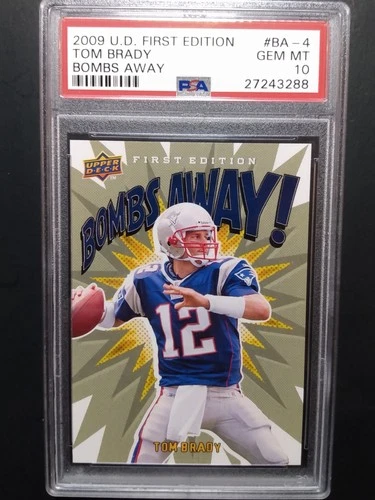 2009 Upper Deck First Edition  Bombs Away Tom Brady PSA 10 The Goat 🔥🐐🔥