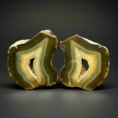 High-Grade Sumatra Agate Pair   Polished Indonesian Indo Agate