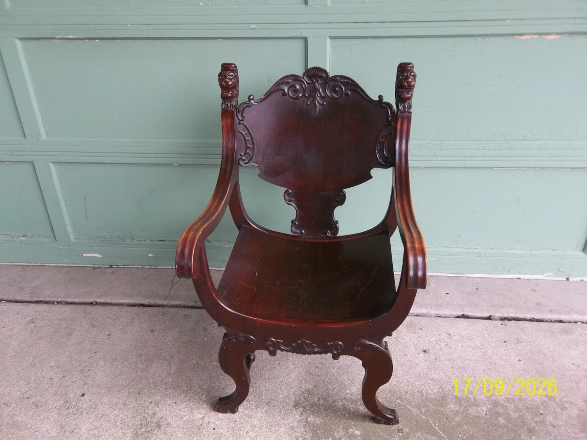 Lion Chair In Antique Chairs (1900-1950) for sale | eBay