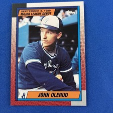 John Olerud 1990 Topps Major League Debut Rookie Card #89 Toronto Blue Jays. rookie card picture