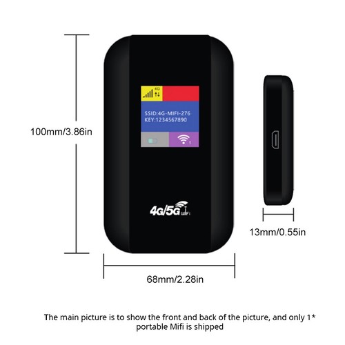 2X( 4G-WLAN-Router, 150 Mbit/S, LTE-WLAN-Router, Tragbares -M3915 - Bild 6 von 6