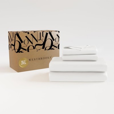 800 TC Ultrafine Cotton Set - Full Size Sateen Sheets | 4 Piece Long Staple C...