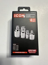 Icon Professional Socket Adapter Set 4 Piece Chrome Moly Steel Lifetime Warranty