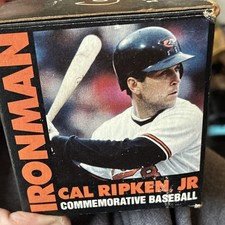 Cal Ripken Jr Ironman Commemorative Baseball Baltimore Orioles MLB 2,131 Games