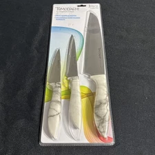 Tomodachi 8" CHEF 5" UTILITY 3.5" PARING Knife Set Marble Design Hampton Forge