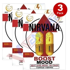 3CT Nirvana Nootropic 6 Caps Compare To Derall & Addall XR Boost Mood
