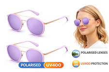 Image of Polaroid Sunglasses Pink PLD 6032/S 35J MF-Unisex-Polarised-UV400- FREE P &P,New