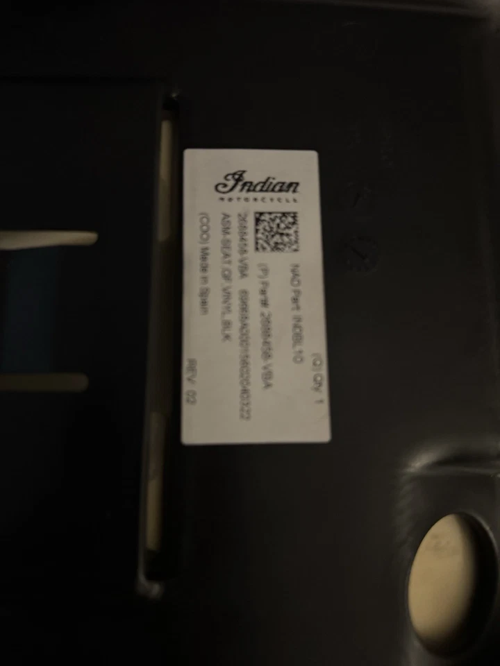 Indian Motorcycle OEM Seat New Black Leather - Image 3 of 4