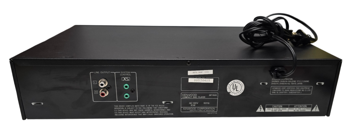 1990 KenWood DP-1520 CD Digital Disk Player No remote | eBay