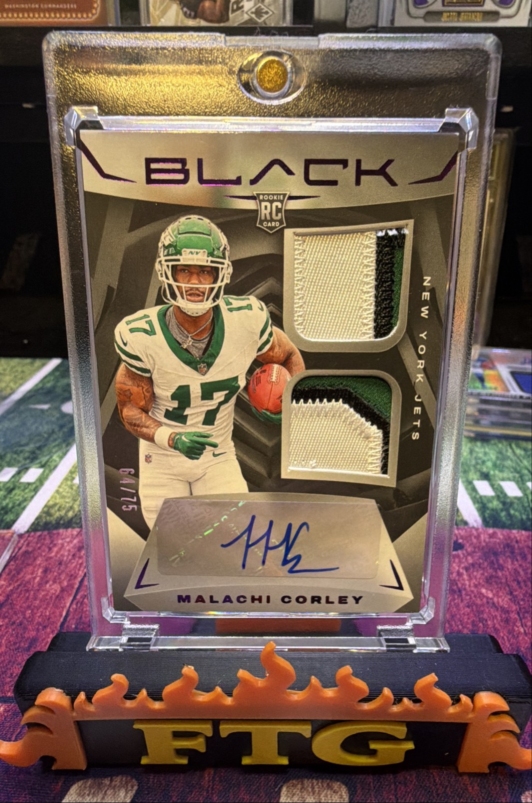 Malachi Corley Panini Black Rookie Signature Materials #RSM14 Royal