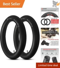 2-Pack 18 Inch Heavy Duty Dirt Bike Inner Tubes TR4 Valve Fits 4.10-4.50