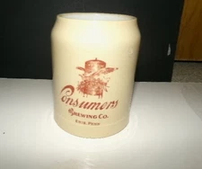 pre-pro CONSUMERS brewing co. Thuebler stoneware mug ERIE PENN