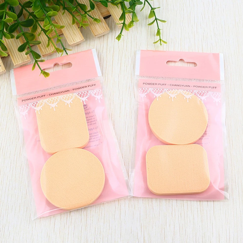 2 Pcs Press Powder Puff Makeup Sponges for Wet Foundation Facial Compact - Image 4 of 4