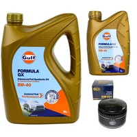 MotoröL Set Gulf Formula GX 5W-40 6 Liter + ÖLfilter FüR Opel Omega A Caravan