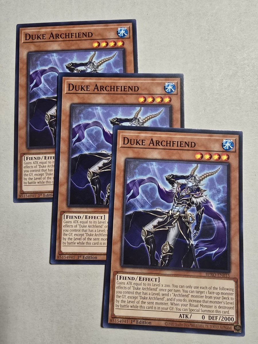 3x Duke Archfiend 1st Edition Common BPRO-EN015 Yu-Gi-Oh! | eBay