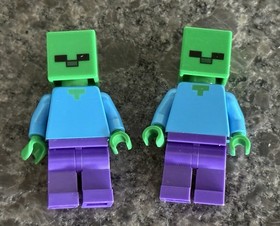 LEGO Minecraft Mini Figure Zombies (Sets 21113, 21118, 21123) Cave Mine Golem