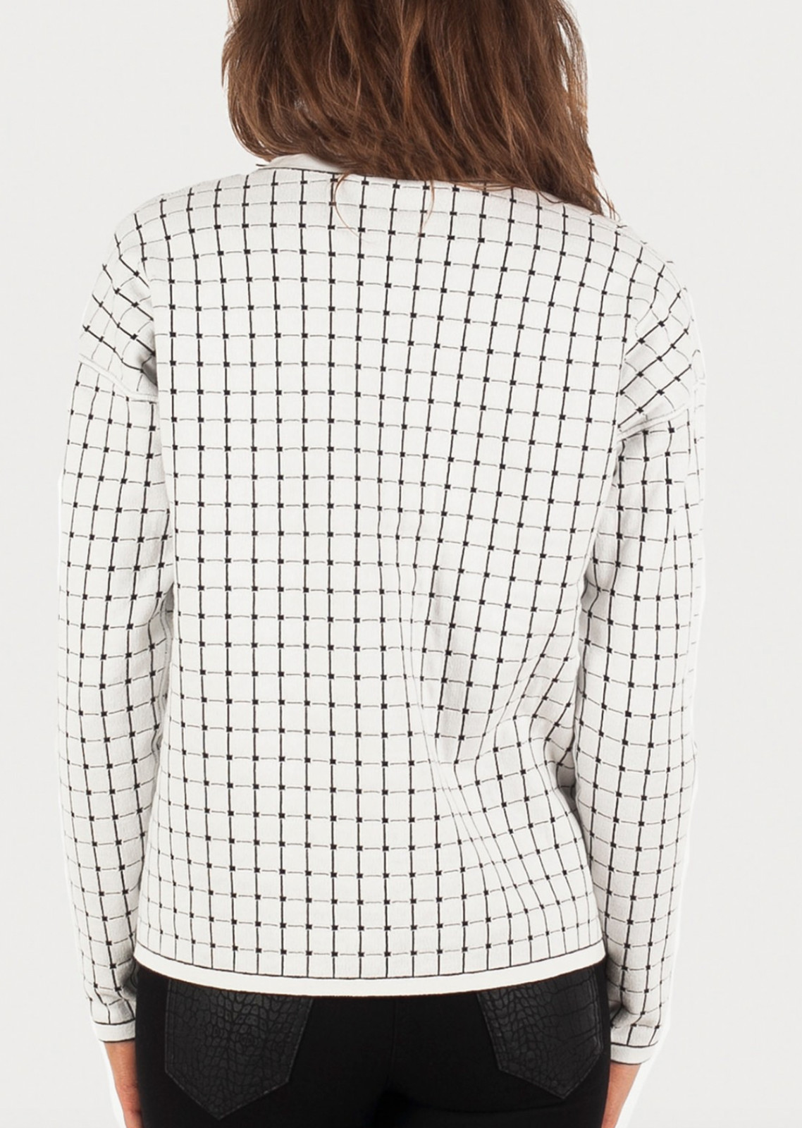 New! Reversible Tommy Hilfiger Ladies Pattern Jumper Size L, Navy/White RRP £168 image 6