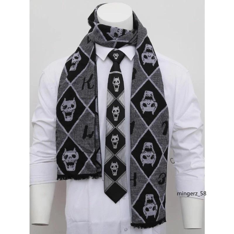 JoJo's Bizarre Adventure Periheral Kira Yoshikage Tema Invierno Cálido Bufanda Regalo Foto 3 de 4