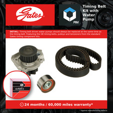Timing Belt & Water Pump Kit fits FIAT 500 312 1.2 2007 on 169A4.000 Set Gates