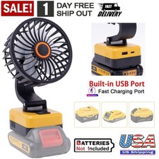 Cooling Outdoor Camping Cordless Portable Fan For Dewalt 20V Max Li-ion Battery