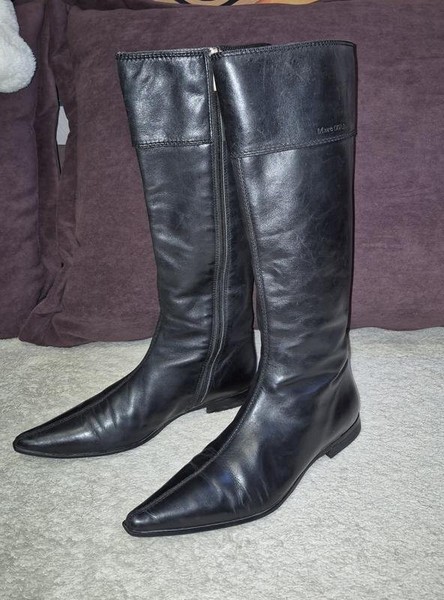 Women Marc O'Polo Boots Black Leather 37 #MUN1