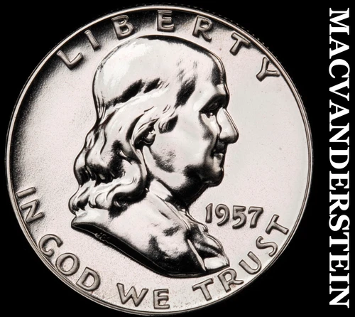 1957 Silver Franklin Half Dollar-Choice Gem Proof Lustrous No Reserve #i1207
