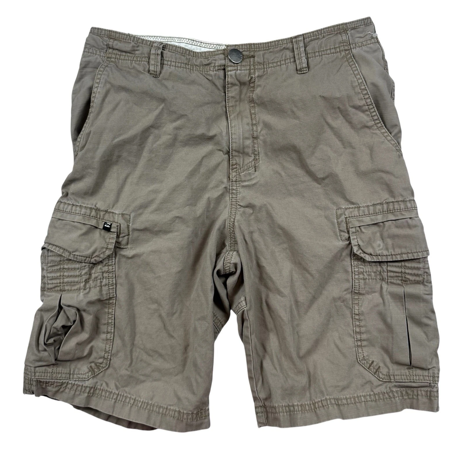 Vintage Y2k Billabong Cargo Shorts Baggy Skater Grunge Surf Tan Mens Size 30