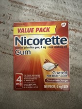 Nicorette Nicotine 4mg Stop Smoking Gum, Cinnamon Surge - 160 Count