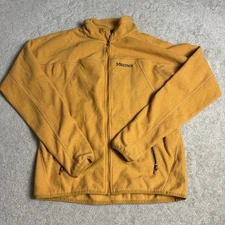 Marmot Mens Full Zip Fleece Sweatshirt Jacket Medium Yellow