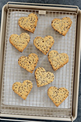 Homemade Heart Shaped Chocolate Chip Cookies / 24 Counts / Delicious  