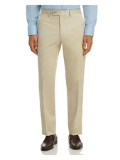 Designer Brand Mens Beige Flat Front Tapered Stretch Suit Separate Pants W44