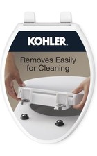 Kohler K-4636-RL-96 Cachet Biscuit Elongated Toilet Seat with Soft Close & Quick