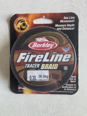 Pêche Tresse Berkley Fireline Tracer Braid Diam 0.30 - P36.3Kg - L110m - Photo 1/3