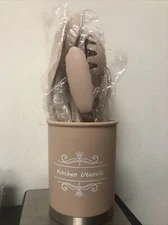 Silicone Cooking Utensils Set- Pink Heat Resistant Kitchen Utensils