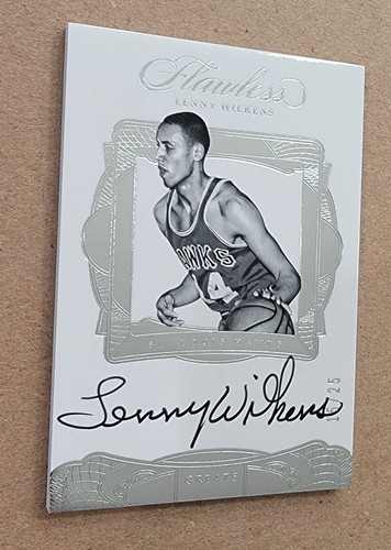 2016-17 LENNY WILKENS AUTO FLAWLESS GREATS AUTOGRAPH 15/25 TOP 75 NBA /25 - Picture 3 of 4