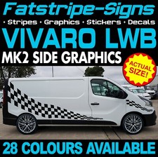 to fit VAUXHALL VIVARO MK2 LWB GRAPHICS STICKERS STRIPES CAMPER VAN MOTORHOME