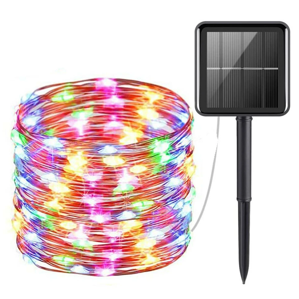 LED Solar String Light Decor Waterproof Party Garden Fairy RGB/White/Warm Lights