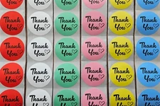 2” Round Thank You Labels, Packaging Stickers For Small Business, Party Favors