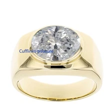 Natural White topaz Gemstone with 925 Sterling Silver Gold Plated Ring #118R