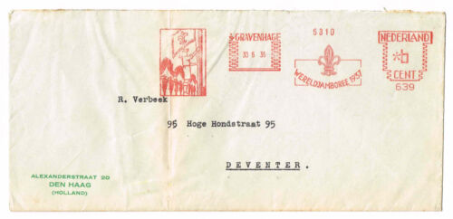 1937 World Jamboree Paesi Bassi - Copertina speciale con lettera e timbro postale (scarso) - Foto 1 di 2