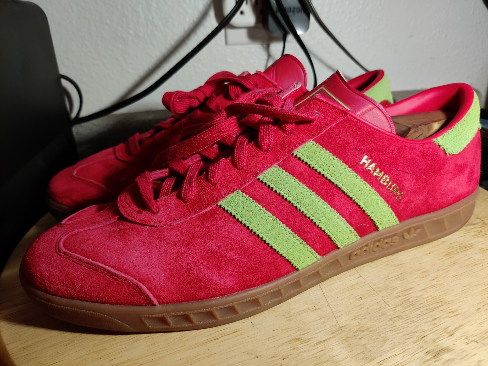 RARE - Adidas Hamburg Red and Green Suede Men's 13 Trainer Soccer Sneakers  City | eBay
