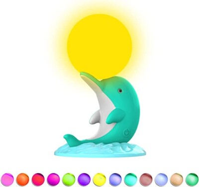 Night Light for Kids Baby Dolphin for Indoors multicolored.  B10